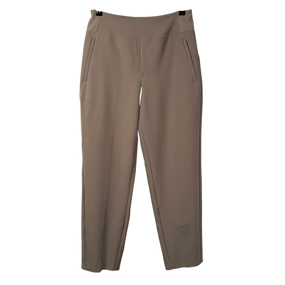 Athleta Brooklyn Ankle Pants Khaki Tapered Stretch Trouser Mid Rise Womens 6